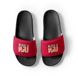 Bold Red and Black Slide Sandals